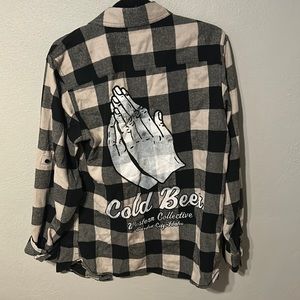 Cold Beer Novelty Flannel